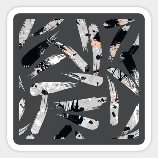 Abstract artistic beautiful pattern with strokes Sticker